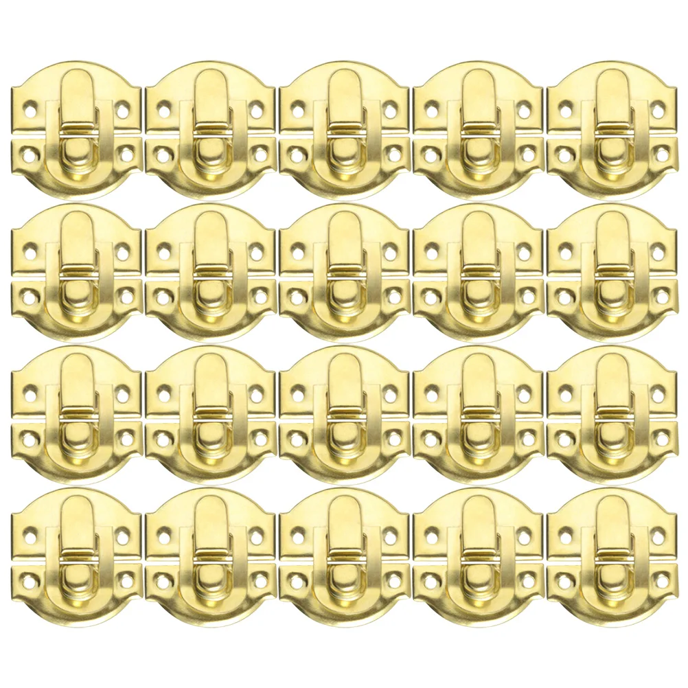 

30pcs Wooden Latch Jewelry Buckle Hasp Latch Storage Key Cabinet Retro Tin Chest Hardware Lock