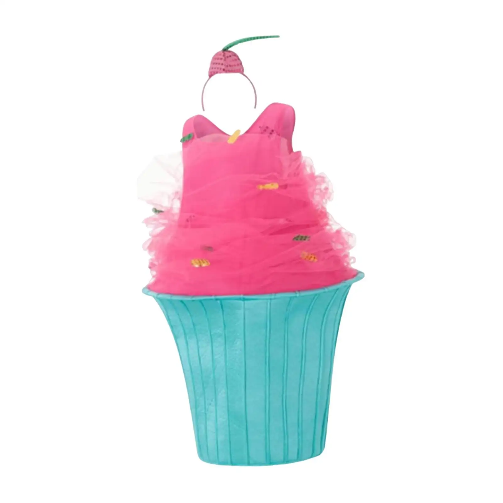

Cupcake Costume with Hat Headband Dessert Cake Skirt Cosplay Suit Outfits for Bar