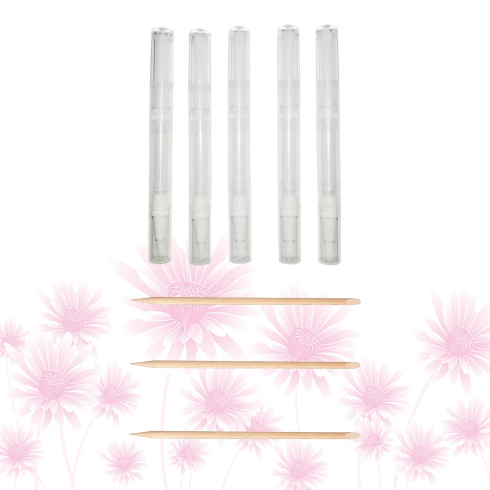 8 Stück Nagellack-Kleber-Applikator-Flasche, Nagelhautöl-Entferner, Maniküre-Stick, Sticks für die Nägel, Reinigung, leere Stifte, Lipgloss-Röhre