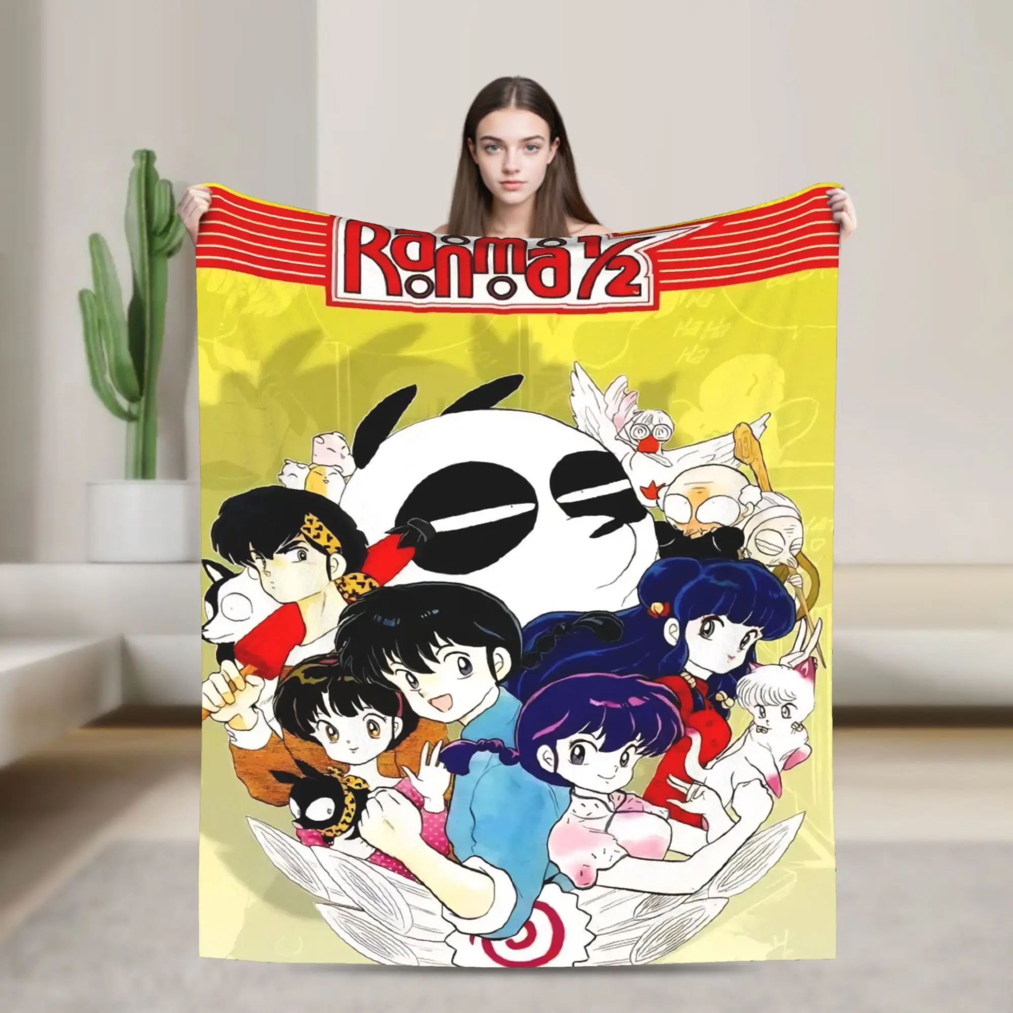 

Ranma 1/2 комедийное одеяло, фланелевое весенне-осеннее дышащее мягкое одеяло в стиле манга для дома, спальни, постельные принадлежности, пледы