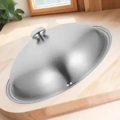 

1pc Stainless Steel Pot Lid Universal For Pans Frying Cookware Replacement Kitchen Accessory Dishwasher Safe Cover