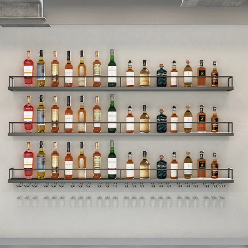 Bottle Storage Floating Bar Shelf Column Cabinet Salon Industrial Wine Luxury Wall Cellar Movable Commercial Mesas Furniture