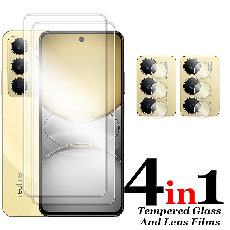 For Realme C75 Glass For Realme C75 4G Tempered Glass 6.72 inch Transparent HD Screen Protector For Realme C75 Lens Film