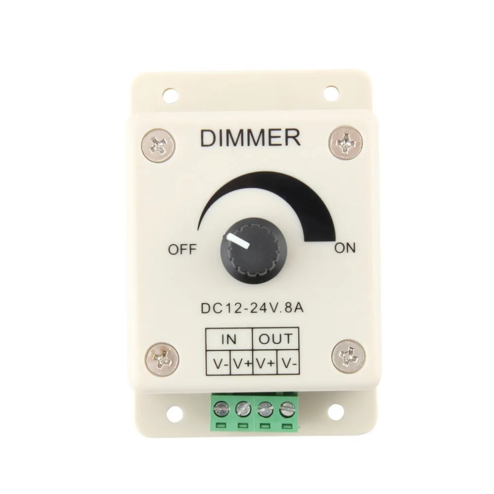 LED Dimmer Switch DC 12V - 24V 8A Adjustable Dimer Power 12 24 V Volt With Regulator Speed Controller Brightness Lamp Bulb Strip