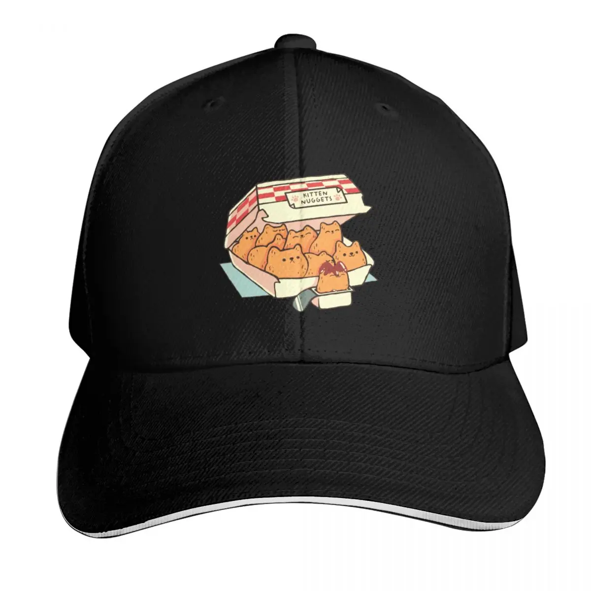 Kitten Nuggets Fast Food Cat by Tobe Fonseca Baseball Cap Men Women Casual Summer Sport Sun Cap