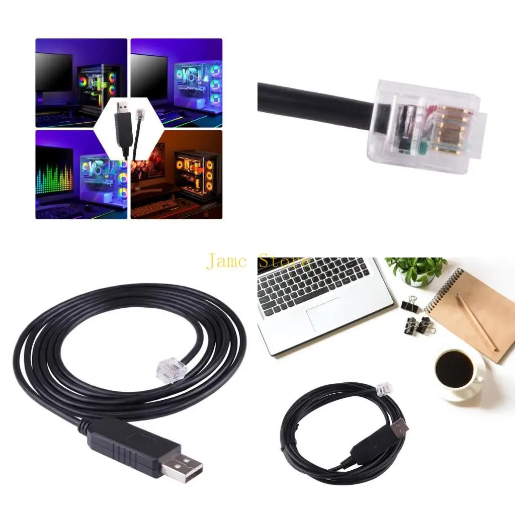 

LX0B Efficient USB To RJ12 RS232 Cable For Home And Office Equipment Integration