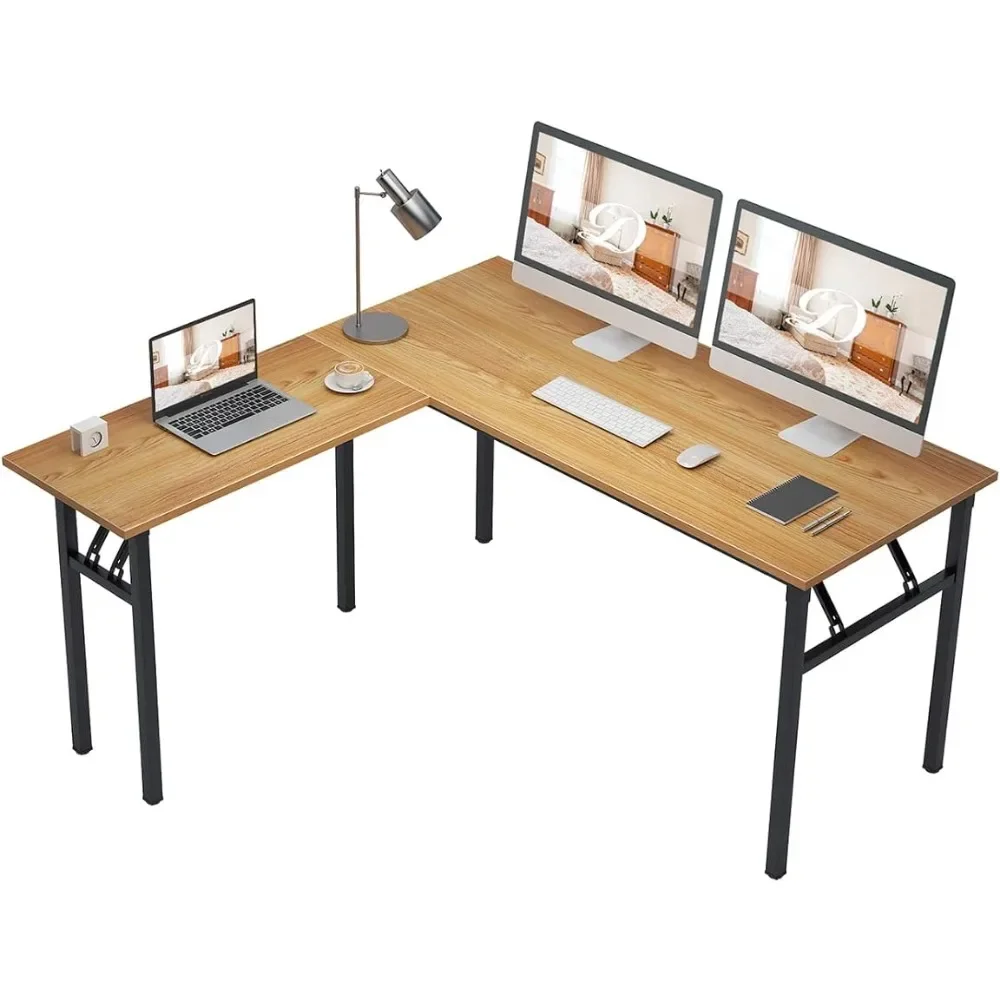 Reversible L-Shaped Desk Large Corner Desk Folding Table Computer Desk Home Office Table Computer Freight free