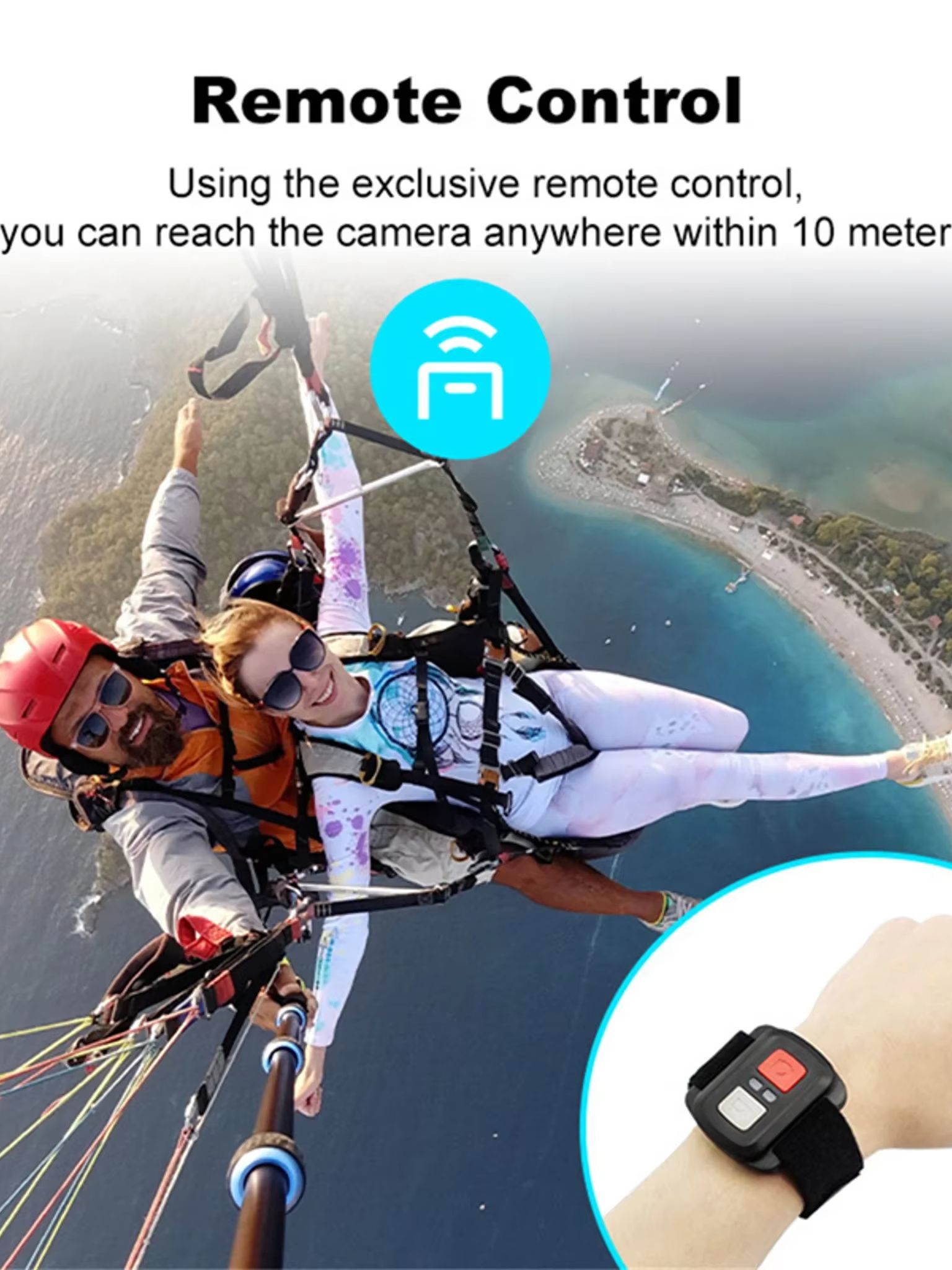 4K Ultra HD Actioncam, 170° Weitwinkel, WLAN, 30m wasserdicht, Fernbedienung für Tauchen Radfahren Outdoor Kamera