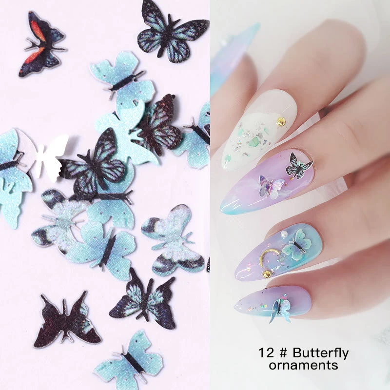1 ~ 4 Dozen Handgemaakte Exclusieve Stijlvolle Ins Wind Mini Populaire Heetste Vlinder Trendy Houtpulp Nagels 3d Beauty In-Demand Nagels