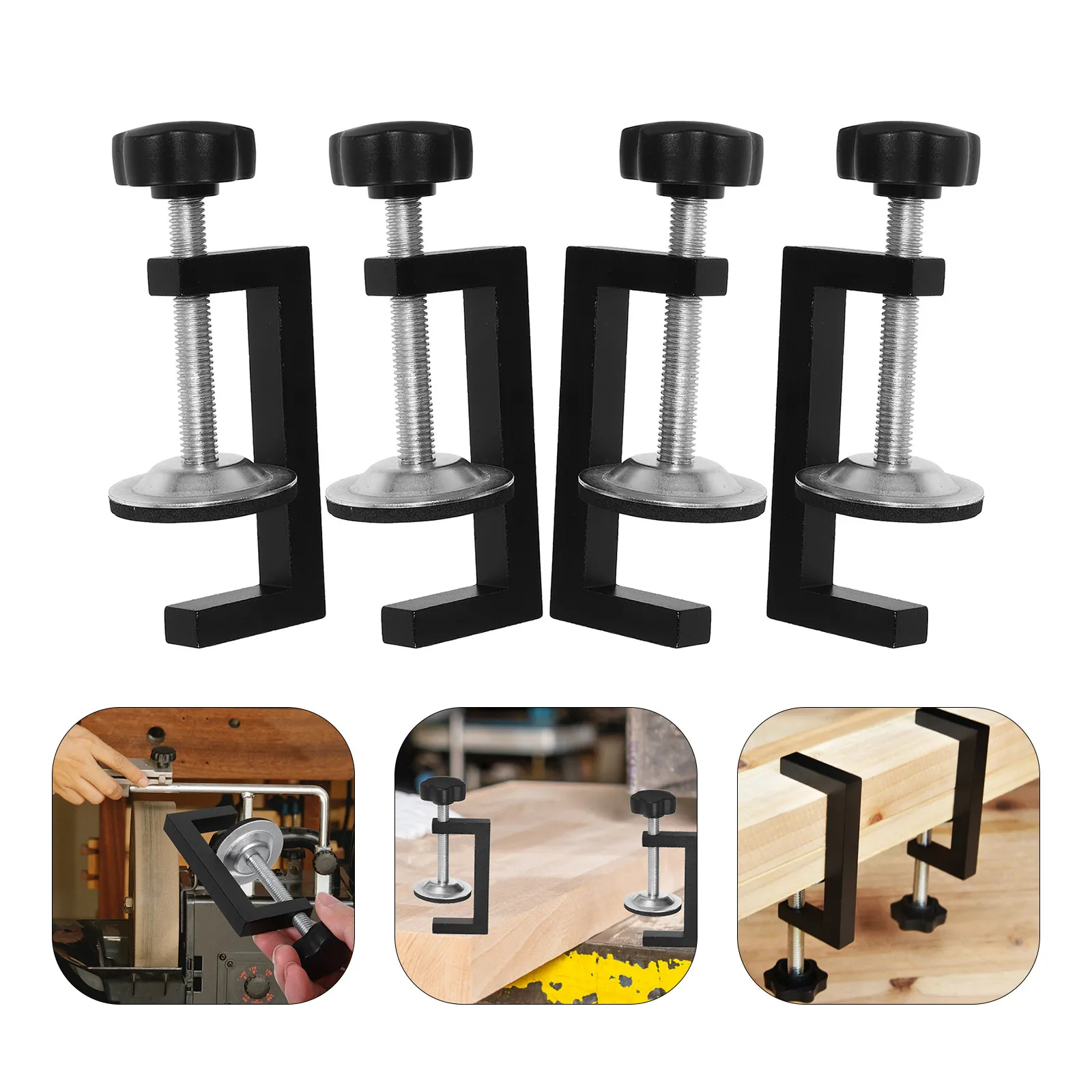 4Pcs Woodworking Fixture Clamps Strong Secure Fixation for Patio Sofa Sectional Furniture Clips Chair Fasteners Non Slip Wear