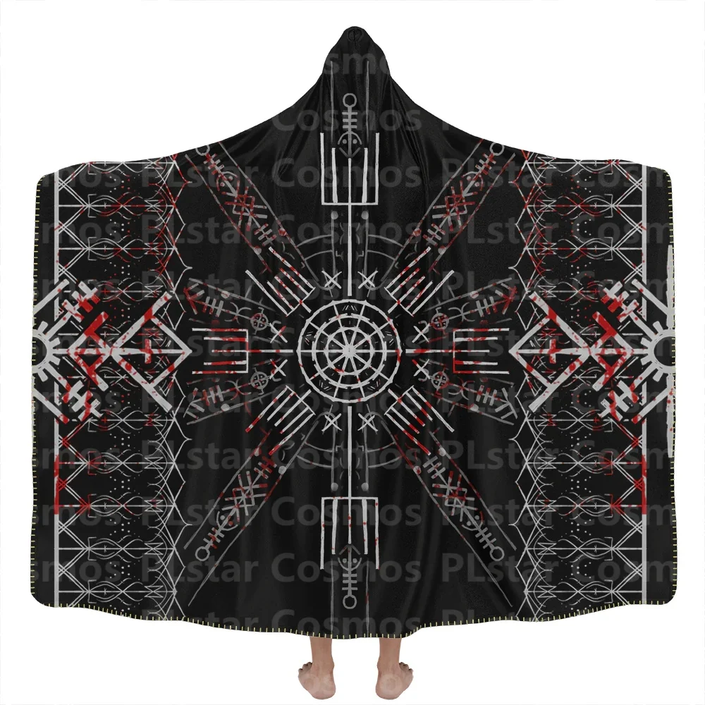 Sol Hooded Blanket 3D All Over Printed Wearable Blanket for Men and Women Adults Kids Fleece Blanket