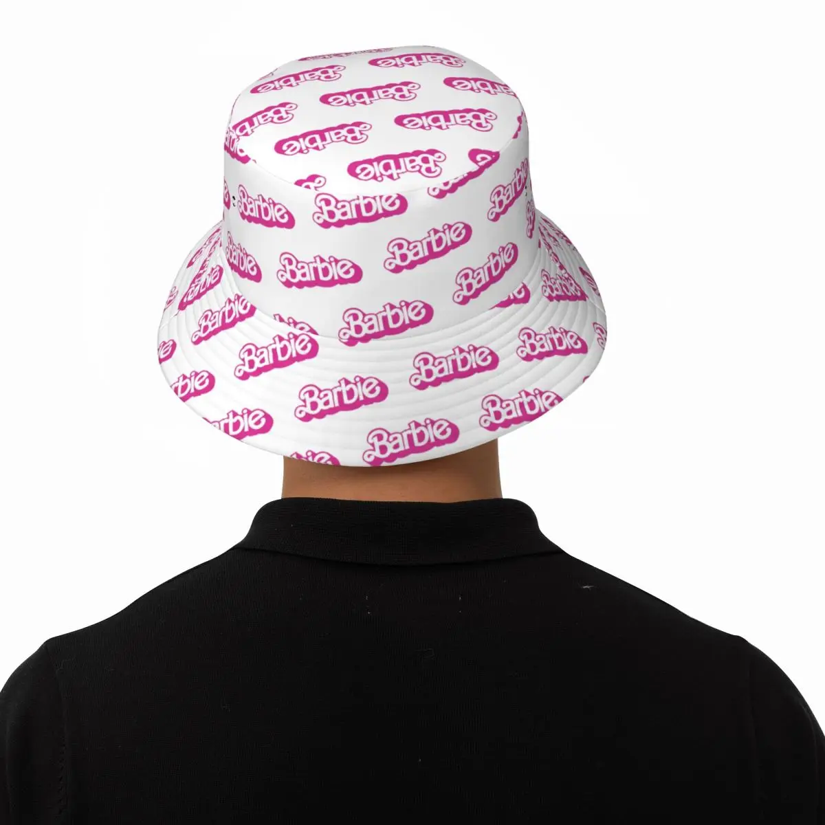 Cappelli da pescatore rosa bianchi Barbie per cappello da sole estivo da ragazza per berretti da vacanza