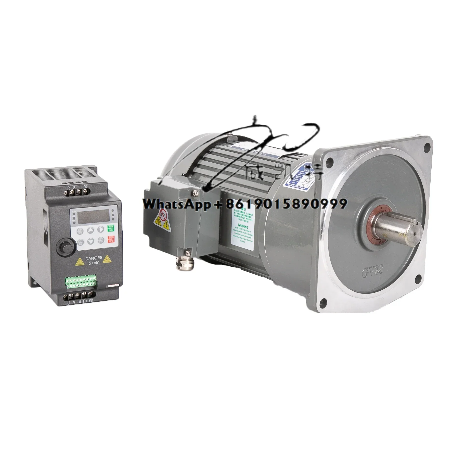 750W Medium-sized AC Gearbox Motor with Brake Reducer, Used for Industrial Transmission Lines