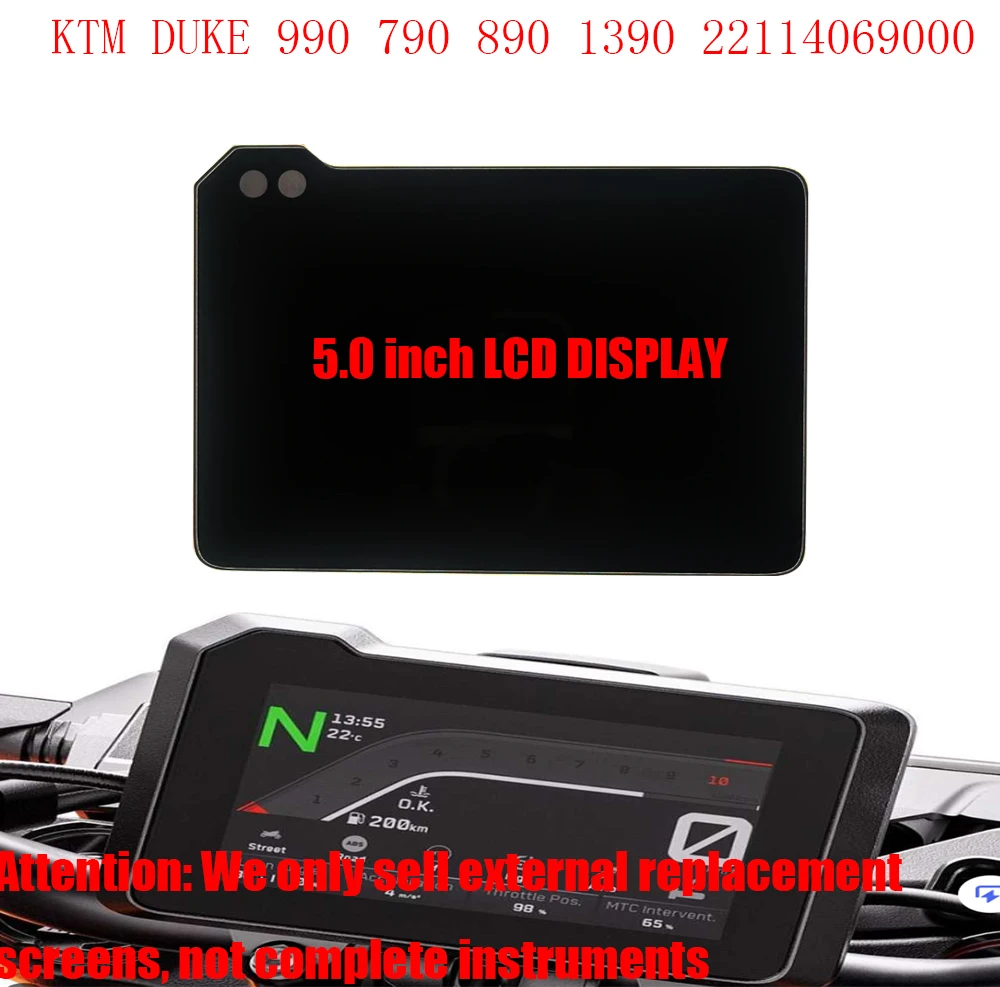 New Replacement LCD Display For KTM DUKE 990 790 890 1390 22114069000 Speedometer Lcdscreen Instrument LCD Screen