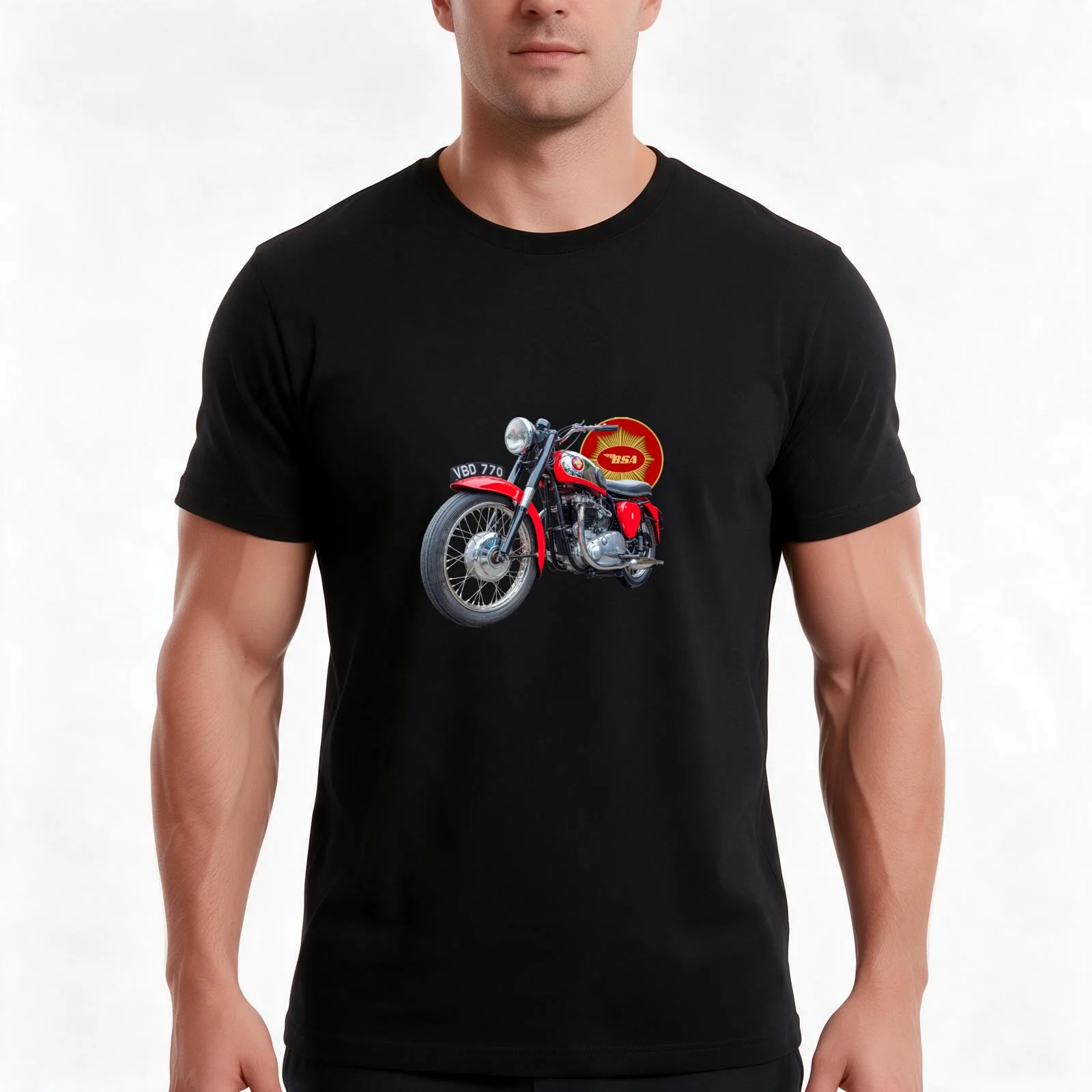 1961 BSA Rocket Gold Star T-Shirt, Summer Casual Cotton Tee, Oversized Streetwear Tops, Vintage Graphic Print, Unisex Men Women