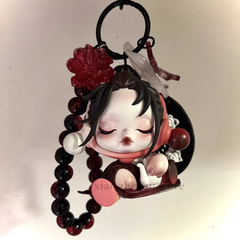 2024 Skullpanda Chinese Diy Keychain Car Keychain Pre Court Gift Momei Series Skullpanda Anime Doll Model Kawaii Bag Pendant