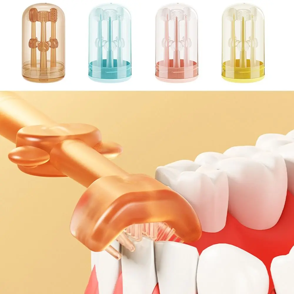 

3PCS Convenient Multicolor Milk Toothbrush U-Shaped Silicone Infant Mouth Cleaner Boxed Teething Oral Cleaner Baby