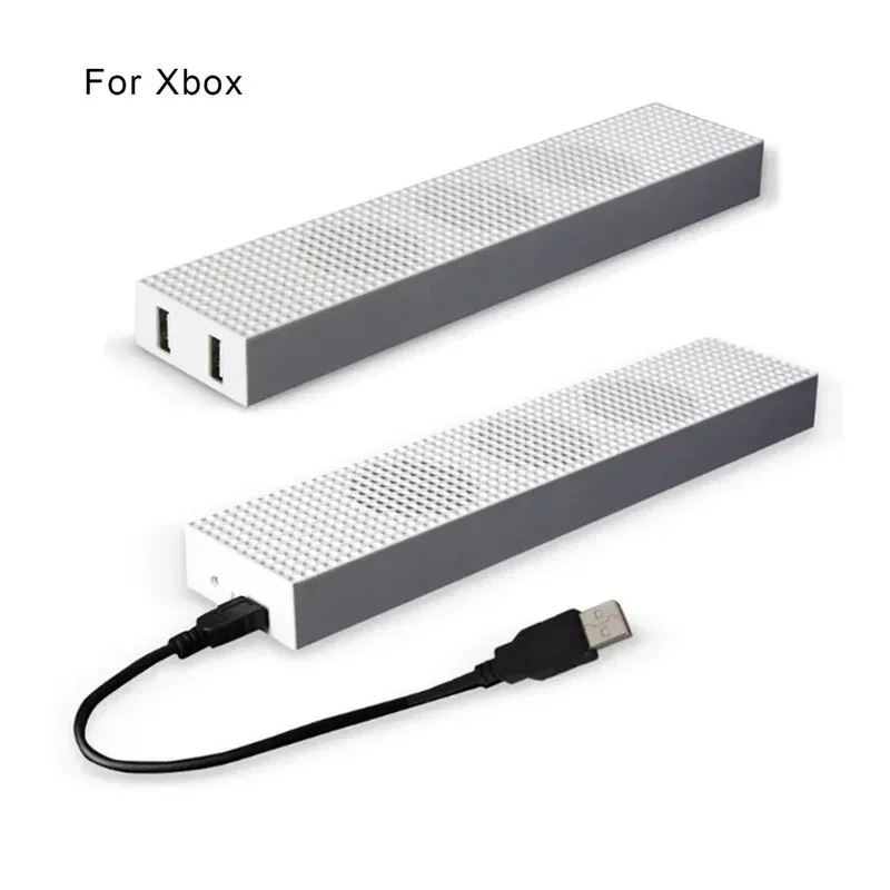 Gaming Console Cooling Fan - 2 USB Ports Hub & 3-Speed Adjustment for Xbox One S/Slim, H/L Mode Cooler