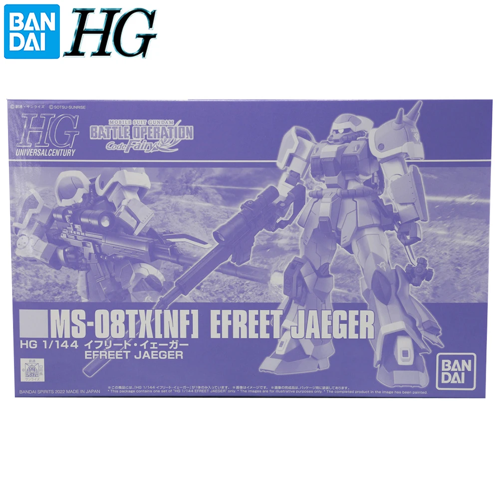 

In Stock Bandai Gundam HGUC Exclusive MS-08TX Efreet Jaeger 1/144 Scale Original Anime Action Figure Nice Assembling Model Toys