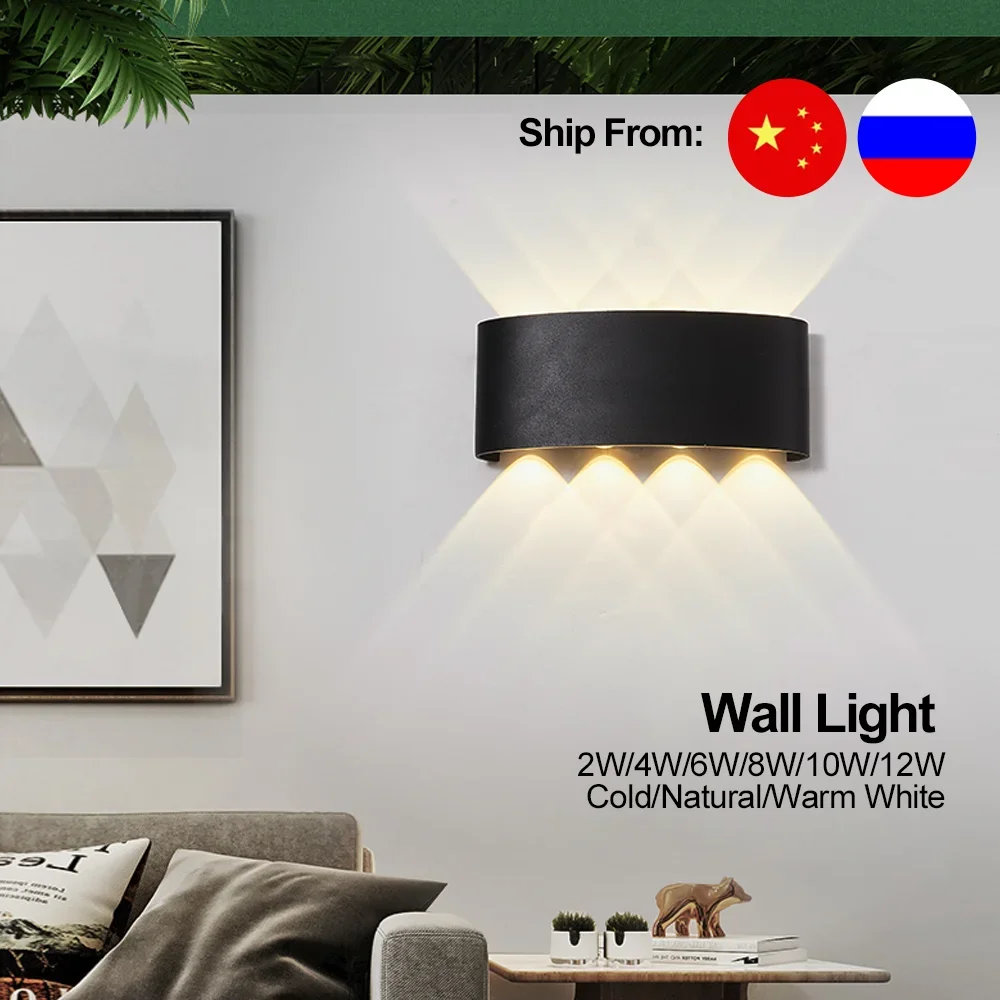 110 فولت 220 فولت وحدة إضاءة LED جداريّة ضوء مصابيح داخلية IP65 مقاوم للماء الحمام في الهواء الطلق غرفة نوم حديقة غرفة نوم الديكور مصابيح الحائط lamvillage