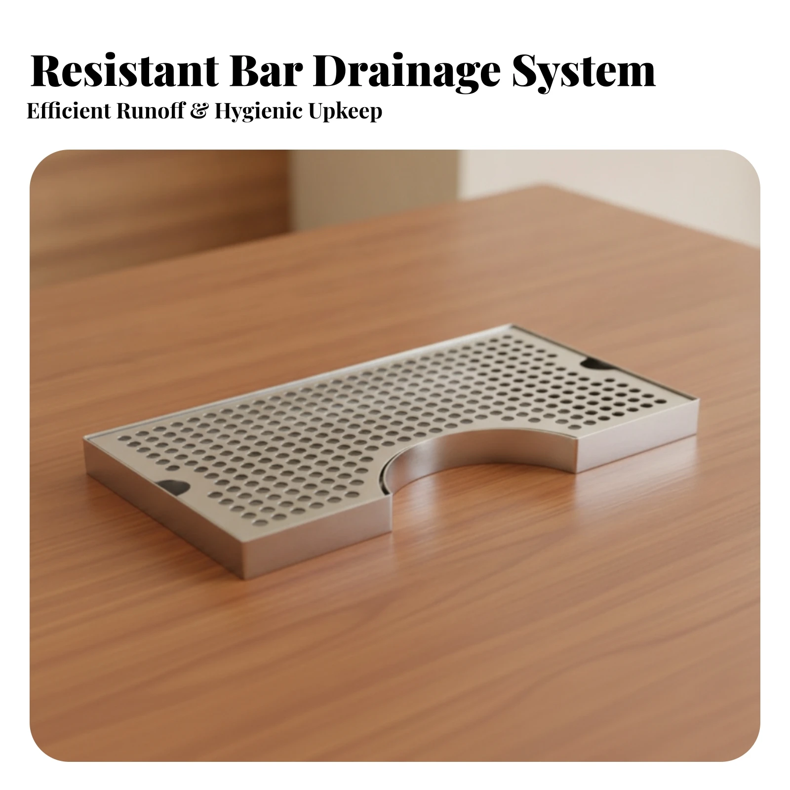 Beer Dispenser Catch Tray Tray Rust without Rectangular Catch Tray Tray with Front Cutout Sturdy Lightweight for Home Bar