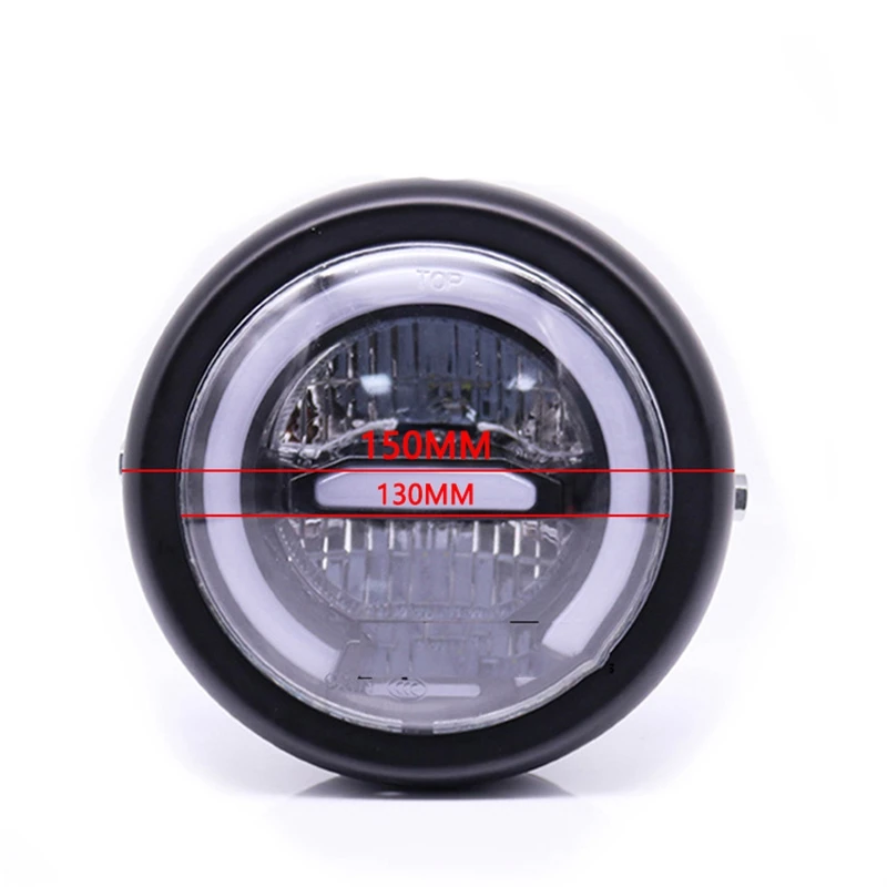 55W 6.5 Inch Universal Motorcycle Led Round Headlight Angel Eye Off-Road Driving Light LED Head Light Lamp LED