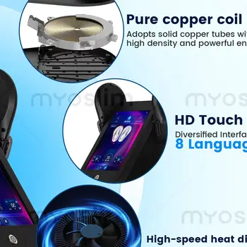 MYOslim 6500W 15Tesla 200HZ Elektromagnetyczna maszyna do modelowania sylwetki EMS, tonowania mięśni, brzucha, pośladków, ud, do użytku w salonach i w domu