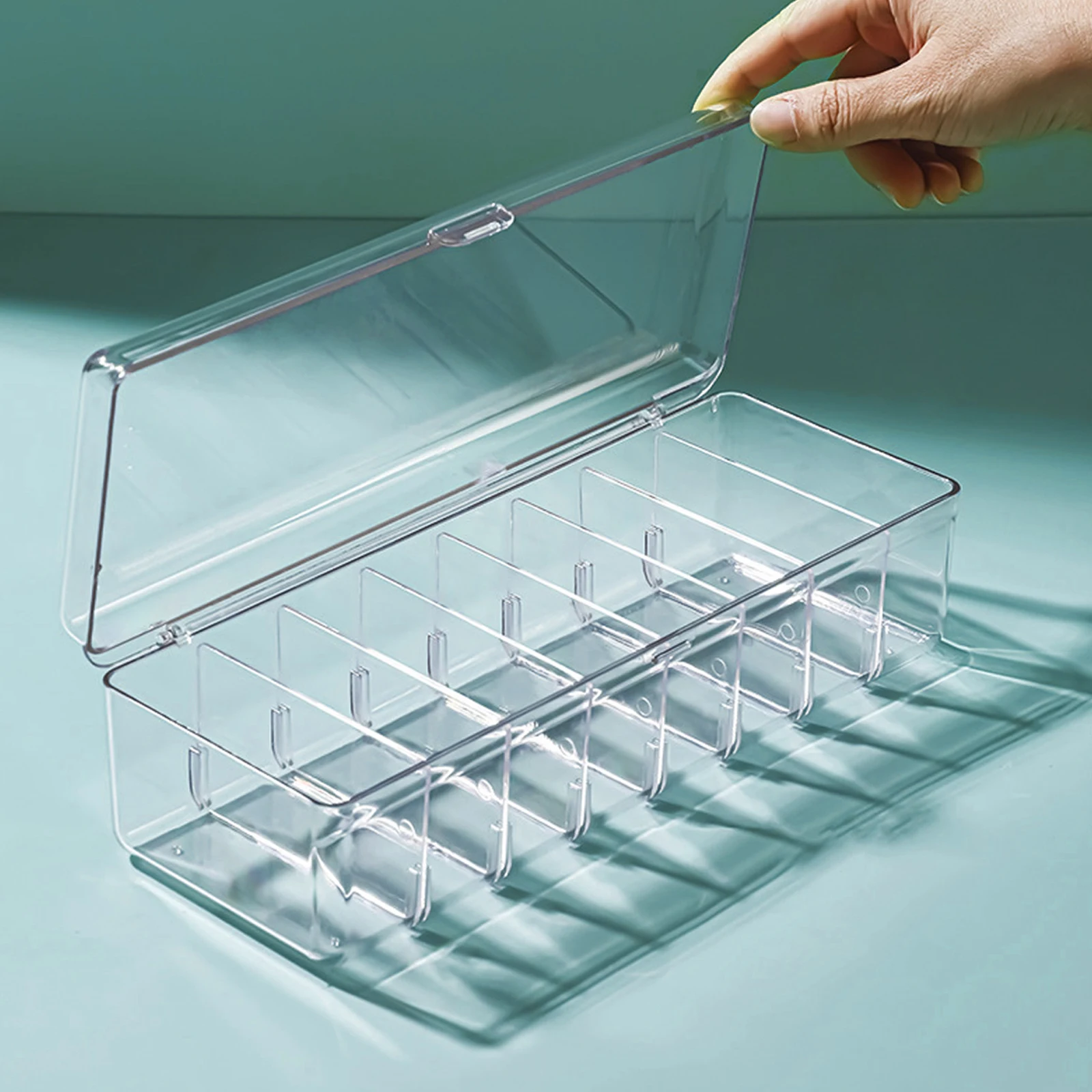 

1Set Acrylic Business Card Holder Clear Card Storage Box for Desk Display Stand Office Organizer for Name Id Cards Multiple