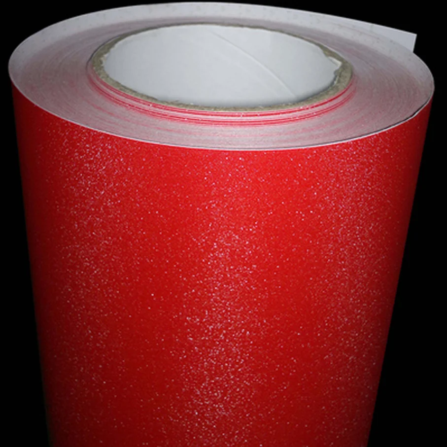 تصفيف السيارة الأحمر بريق الماس الفينيل الأفلام التفاف مات الرملي الماس بريق ملصق مات الأحمر بريق الفينيل فيلم #3