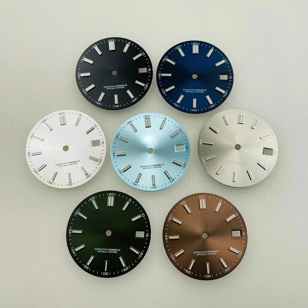 

NH35 dial 28.5mm blue green luminous mechanical watch modified watch accessories