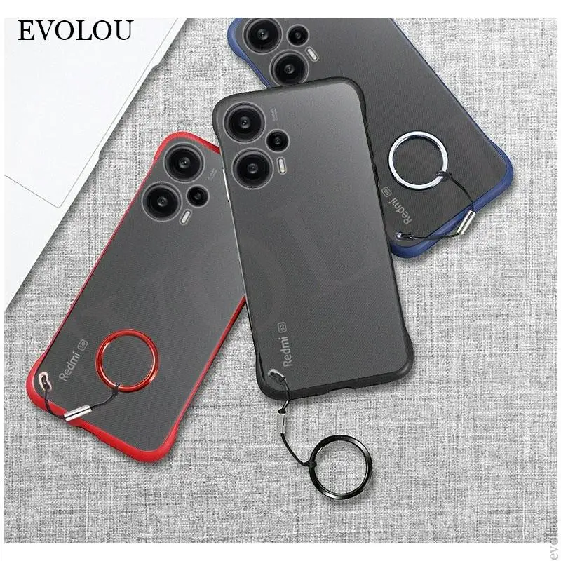 POCO F5 Frameless Phone Case For Xiaomi Poco F 5 5G F5 Pro Redmi Note 12 Turbo Note12 Pro Plus K60 Pro Matte Hard PC Back Cover