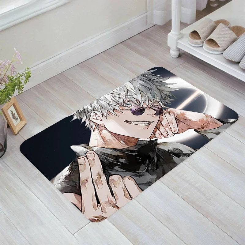 Satoru Gojo Floor Mat Living Room Carpets Home Carpet Entrance of House Rugs Balcony Kitchen Rug Foot Doormat Door Mats Bathroom