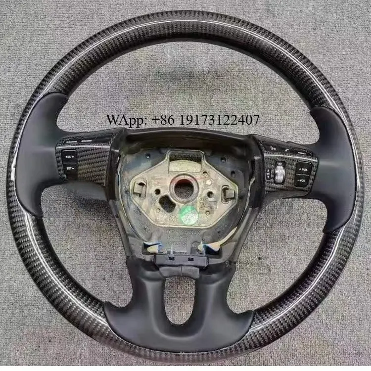 For  LED Carbon Fiber Steering Wheel LED Display RPM Leather Suede Handlebars