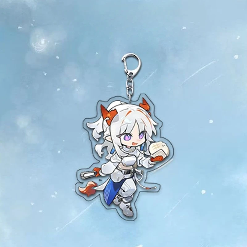 Arknights Amiya Chongyue Crepuscolo Simpatico personaggio anime creativo Zaino periferico Ciondolo Portachiavi versatile personalizzato per cartoni animati