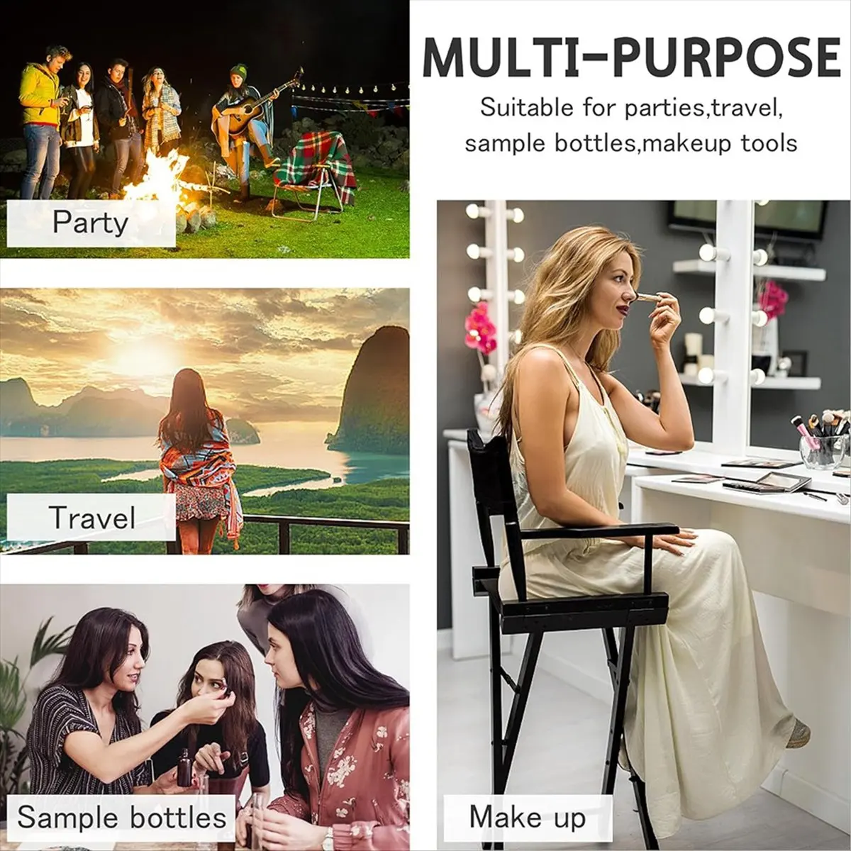 [NEW] 50Pcs 5ML Bottle Small Cosmetic Packing Atomizer Perfume Bottles Atomizing Liquid Container for Travel
