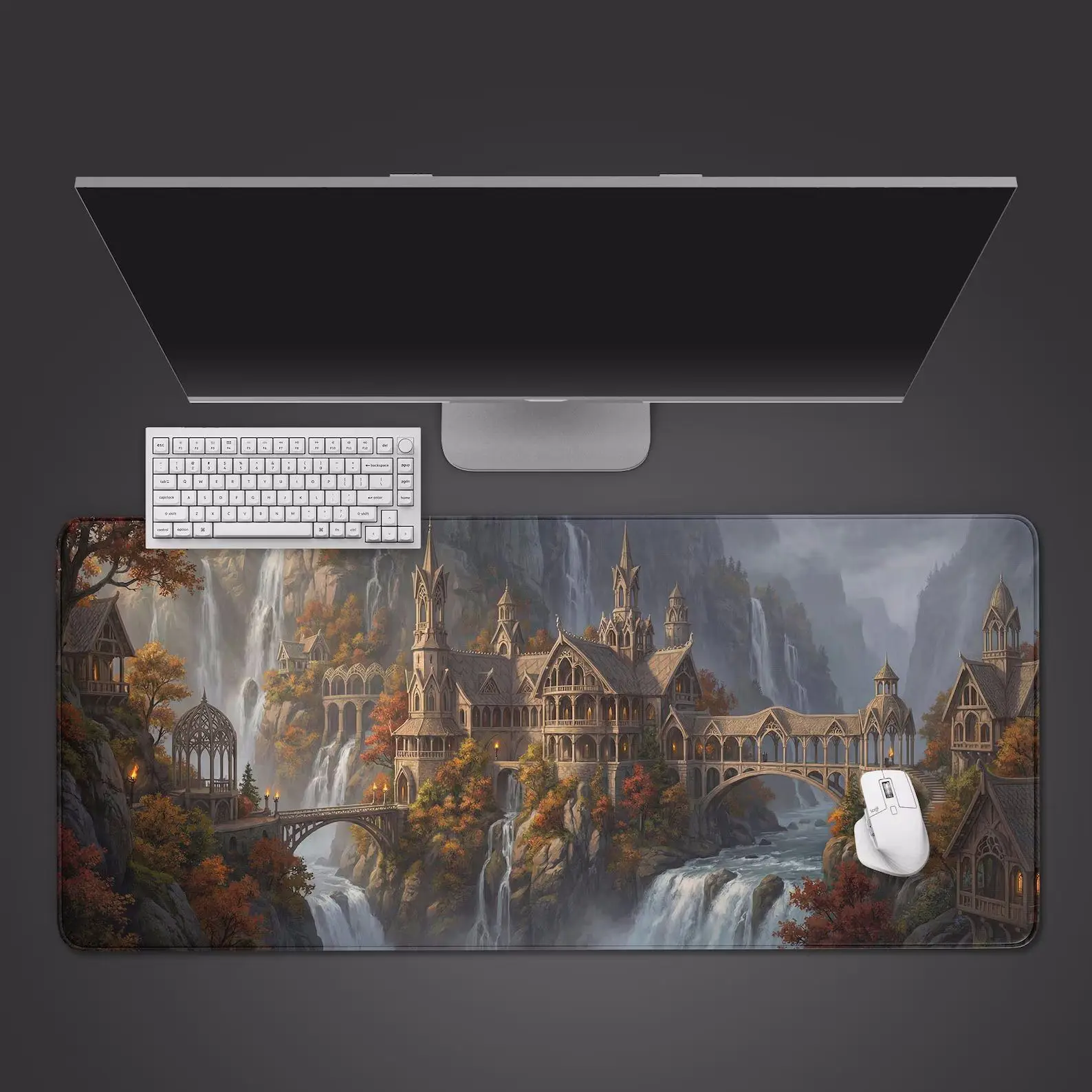 House Gaming Mouse Pad Playmat Computer Laptop Desk Mat,XxL Mousepad,Fantasy Core Aesthetic,Non-Slip Desk Pad,Gift for Gamers