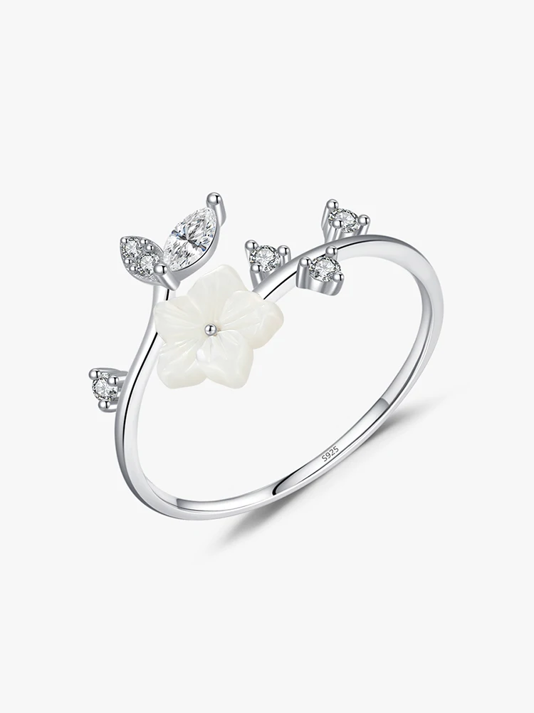 

Viral TikTok 925 Silver Adjustable Ring Elegant Flower, Dawn's Jewel Dainty Stackable Ring, Fine Fashion Jewelry for Women