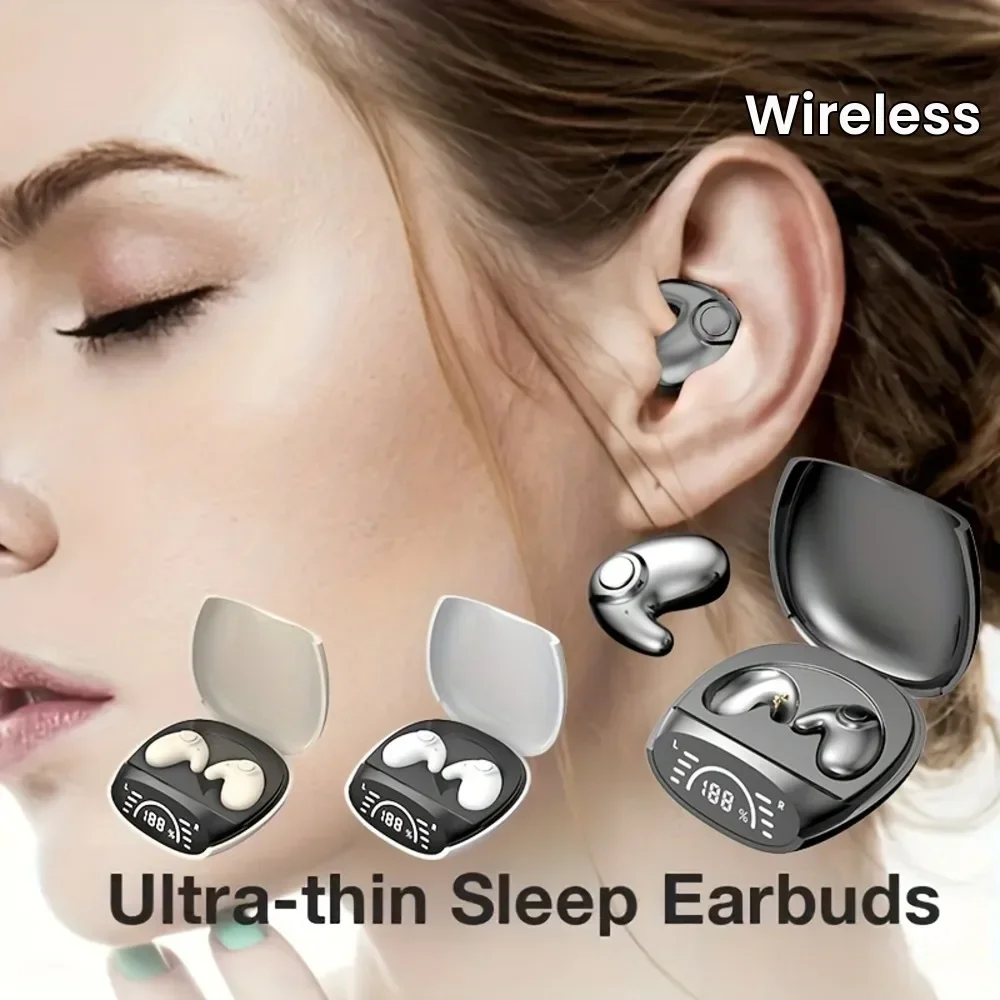 MUZISN Bluetooth 5.3 Earphones Mini Noise cancelling Sports Running Earphones Life Waterproof Gaming Music In Ear Earphones