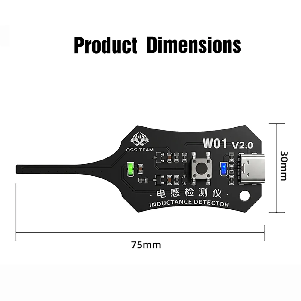 Smart Induction Tester for Phone Motherboard Coil Fault Detection with Type C Port Easy Plug Play Portable Diagnostic Tool