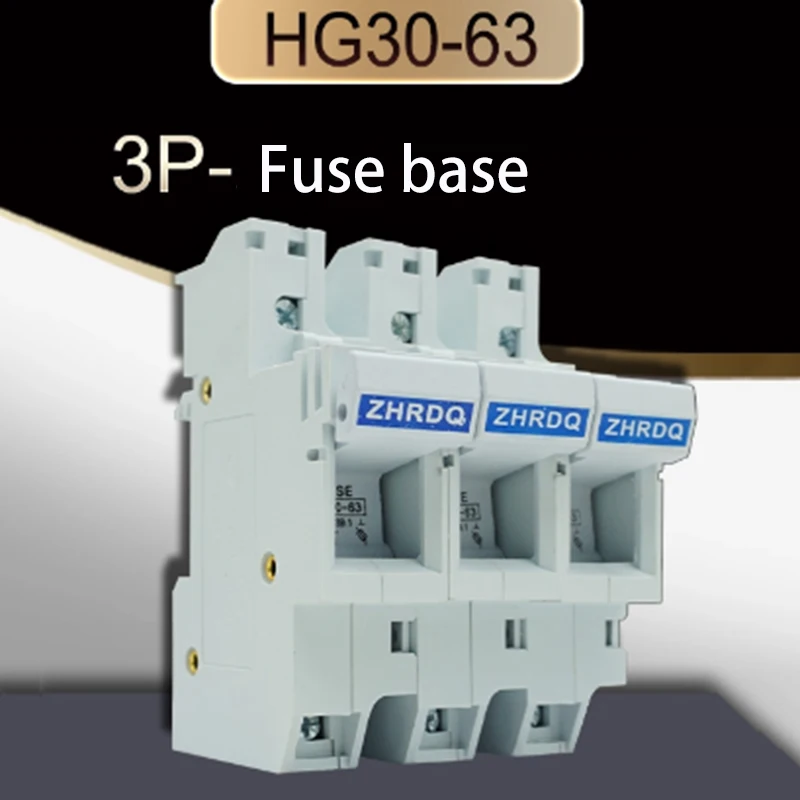 

HG30-63 3P 500V fuse base is suitable for R016 14x51mm 3P Low Voltage Fuse Fuse Tube Base
