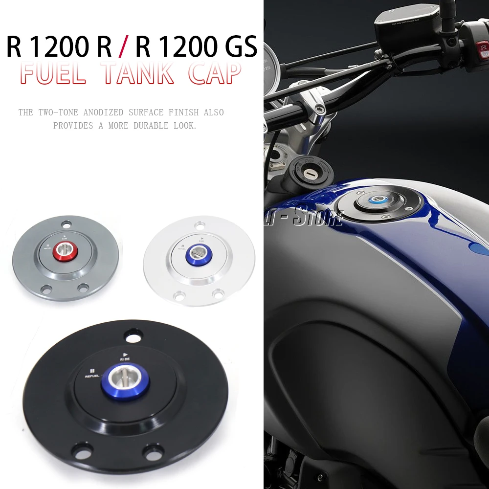 Motorcycle R1200 GS R 1200R Aluminum Fuel Gas Tank Cap Lock Keys For BMW R 1200 GS R1200GS 2004-2007 R 1200 R R1200R 2006-2014