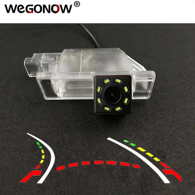 HD Wireless Car CCD Rear Camera Fisheye 4 8 12 led dynamic Night Vision For Peugeot 301 408 508 2013 2014 Citroen C5 C4