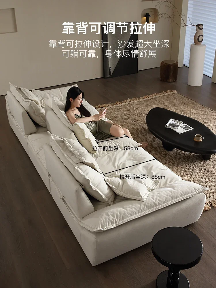 Lazy Cream Wind Cat Scratching Cloth Straight Row Movable Back-to-Back Cloud Sofa