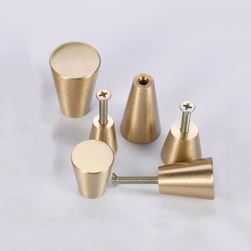 

Solid Drawer Knob Furniture Hardware Wardrobe Cabinet Shoe Door Single Hole Handle Round Cone Pull