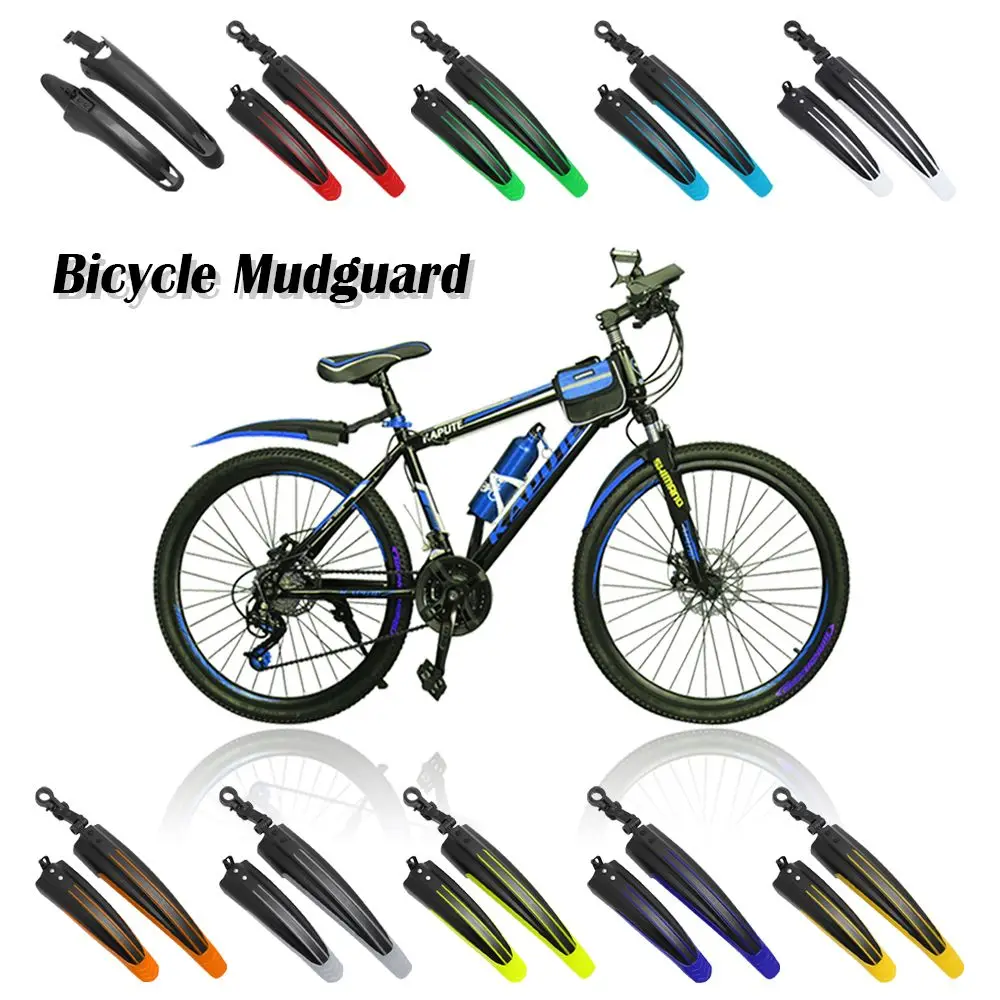 2pcs Bicycle Mudguard Mountain Bike Fenders Set Mud Guards Bicycle Mudguard Wings For Bicycle Front/Rear Fenders