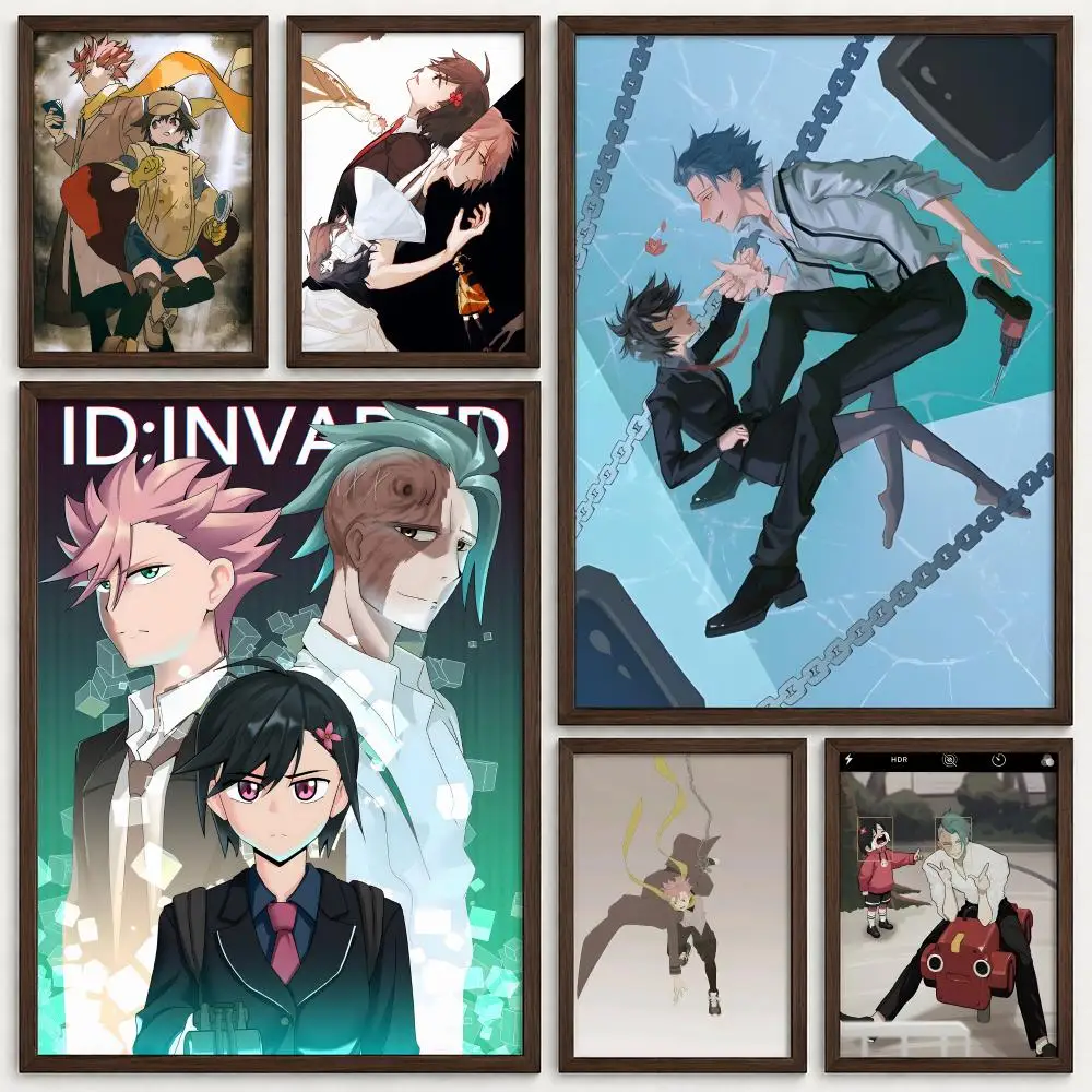 Anime ID:INVADED Poster Self‑Adhesive Waterproof PP Poster Coffee House Bar Wall Art Sticker Room Home Decor