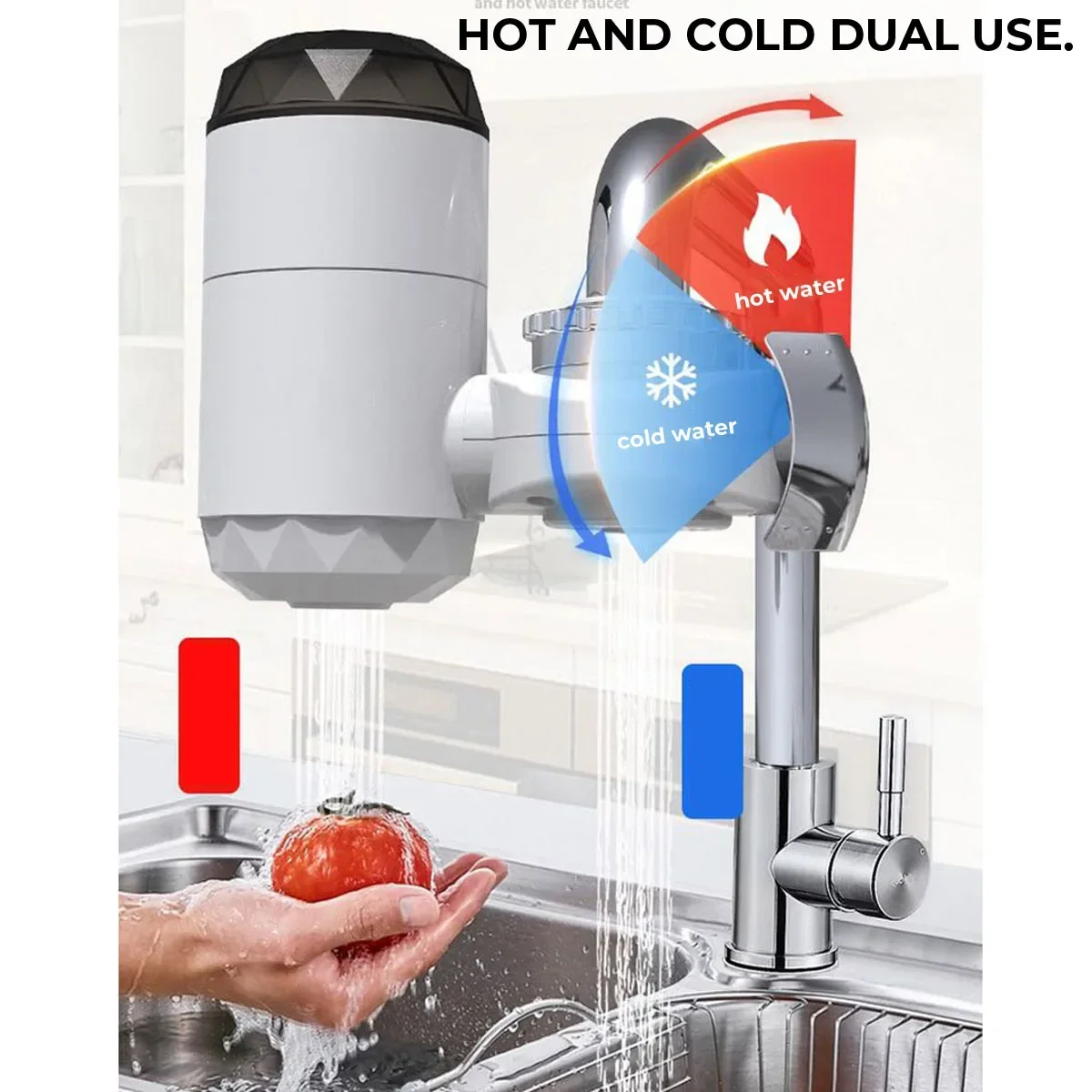 3000W LED Display Electric Kitchen Water Heating Tap Instant Hot Water Faucet Heating Tankless Water Heater