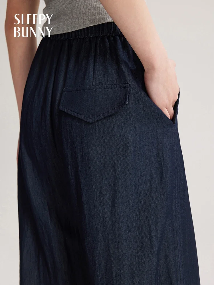 Summer Wide Leg Trousers for Women High Waist Loose Fit Breathable Straight Cut Pants, Lightweight Draped Casual Daily Wear
