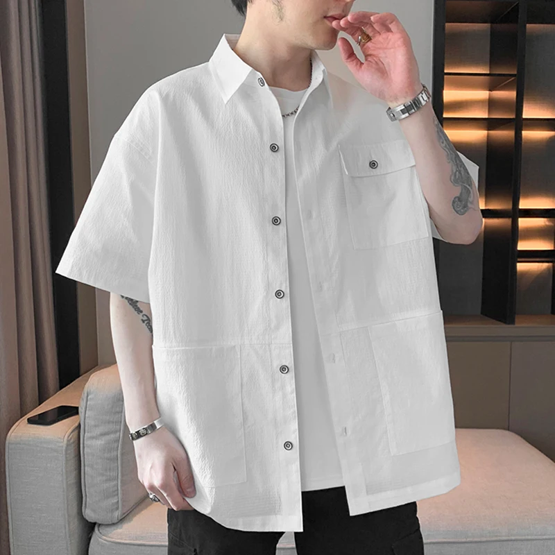 

Летний мужской топ из ледяного шелка ort Sve irt размера плюс, свободный крой, молодежное полиэфирное волокно, без железного моющегося, несбываемый