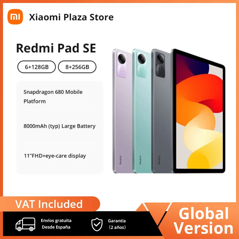 Global Version Xiaomi Redmi Pad SE Tablet 11 Inches FHD 90Hz Display Snapdragon 680 Mobile Platform 8000mAh Battery Mi Pad